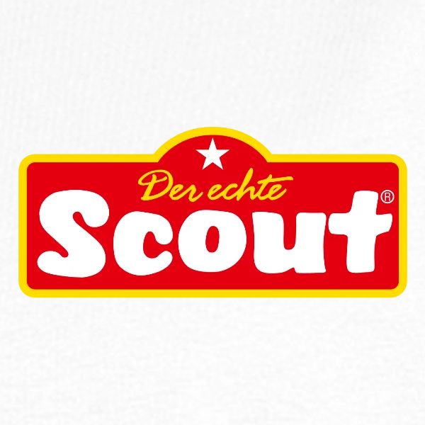 Scout Retro Backprint BEAUTY, Druck vorne in Nahaufnahme