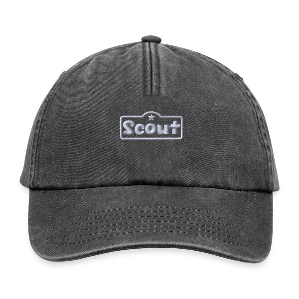 Scout Logo gestickt weiß, Vintage Schwarz, Ansicht Vorne