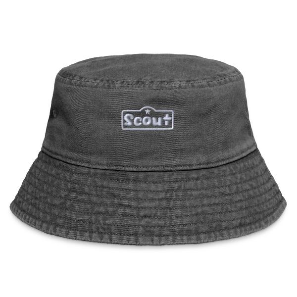 Scout Logo gestickt weiß, Vintage Schwarz, Ansicht Vorne